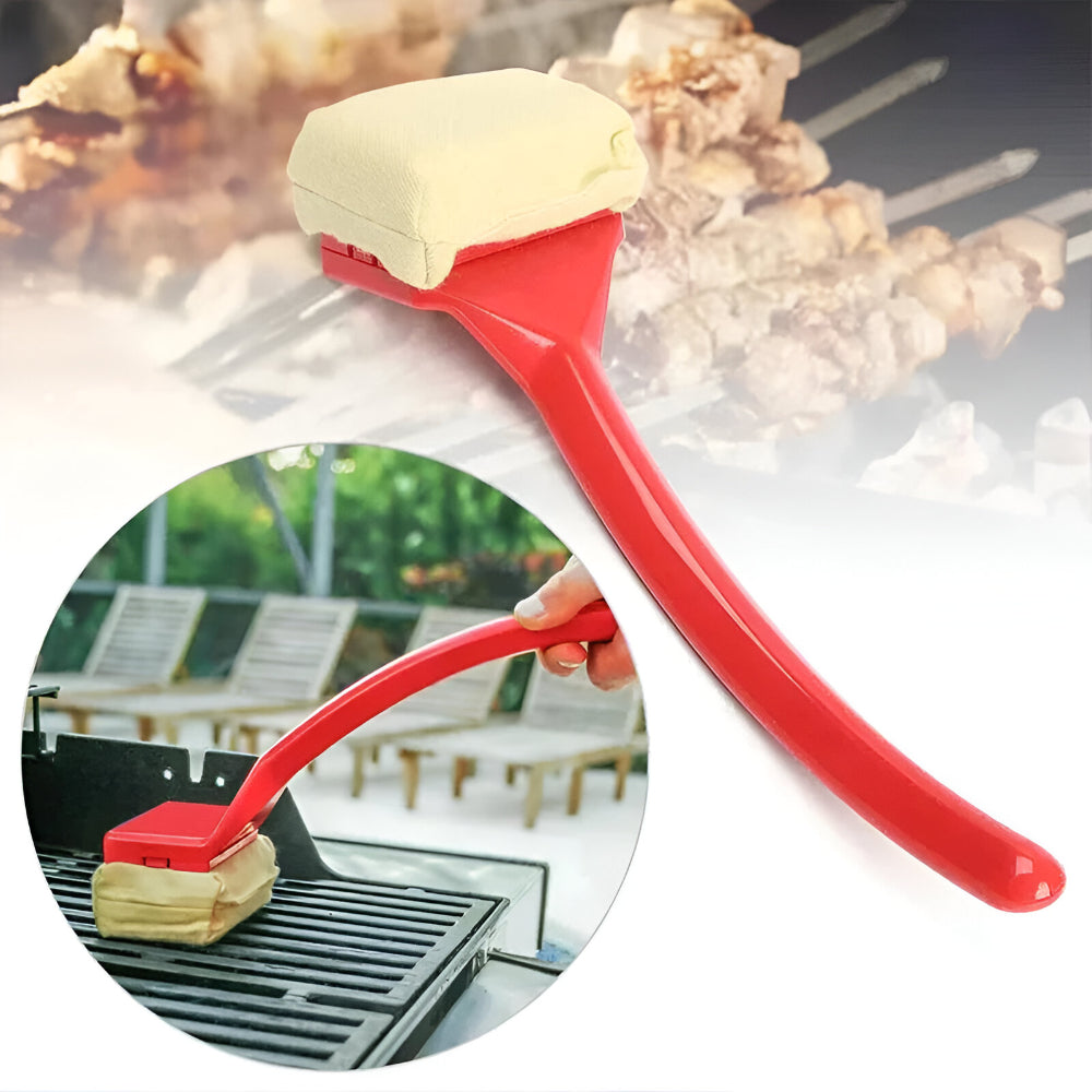 Uzun Saplı Buharlı Izgara Temizleme Fırçası - Güvenli ve Çiziksiz Barbekü Temizliği İçin