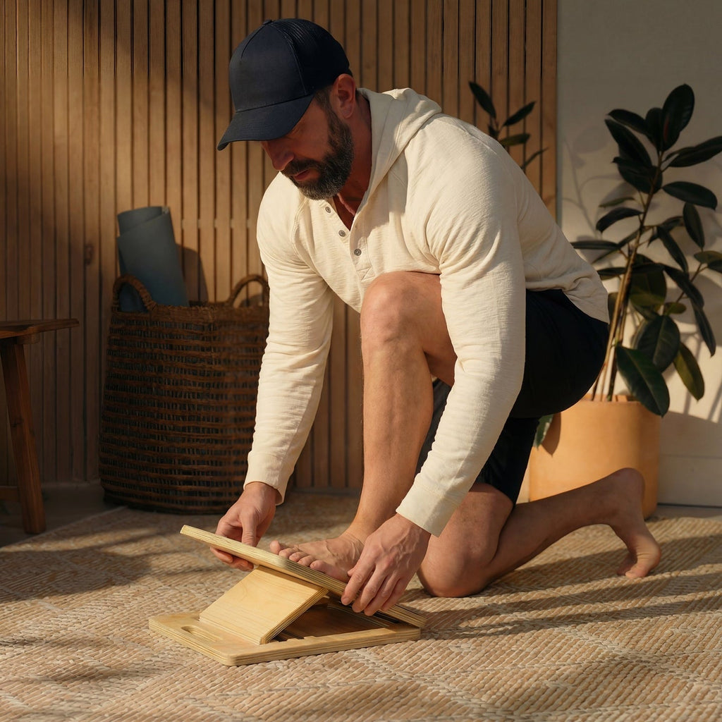 LumaFlex Foldable Mobility Board At Home Calf Stretches And Ankle Stretches