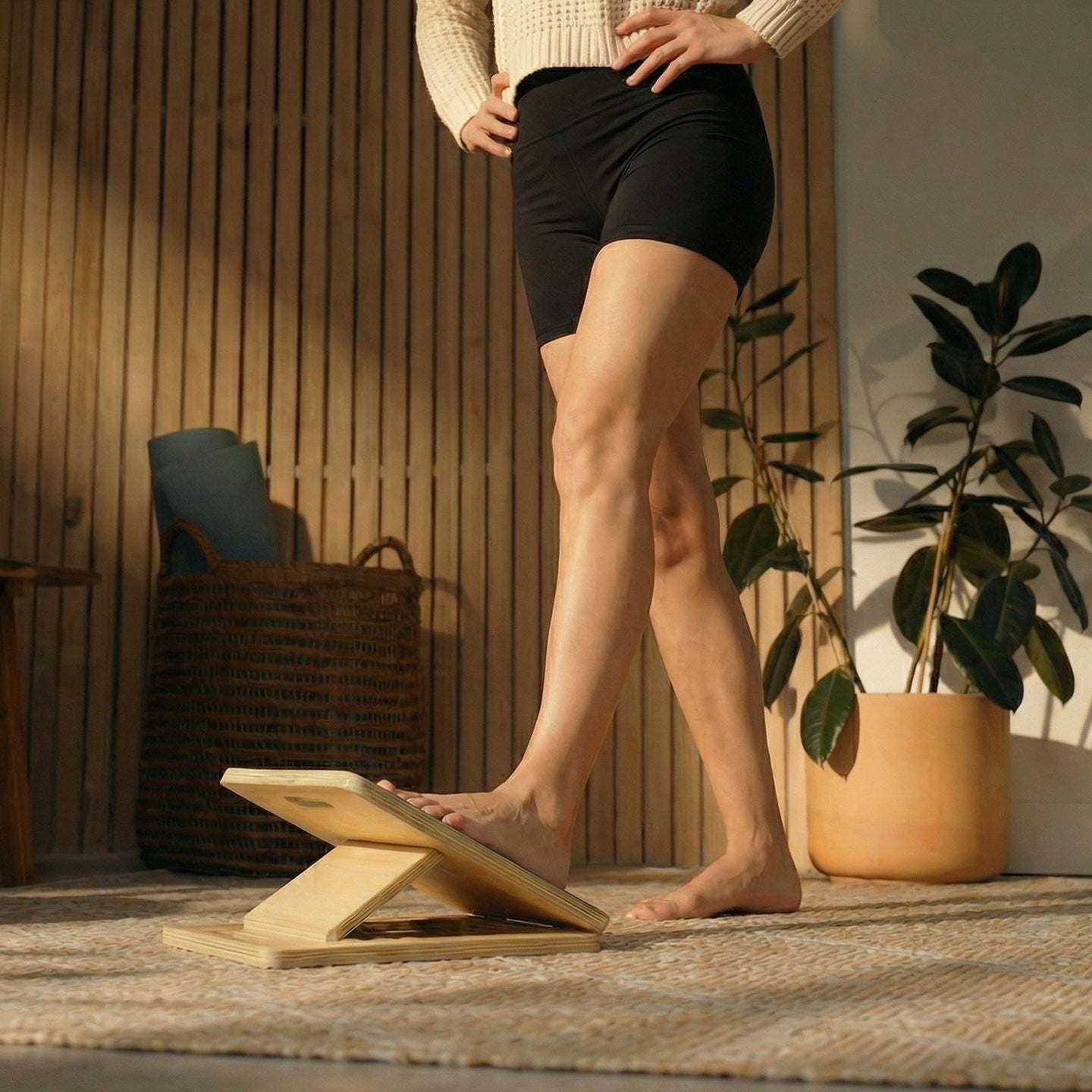 LumaFlex Foldable Mobility Board At Home Calf Stretches And Ankle Stretches