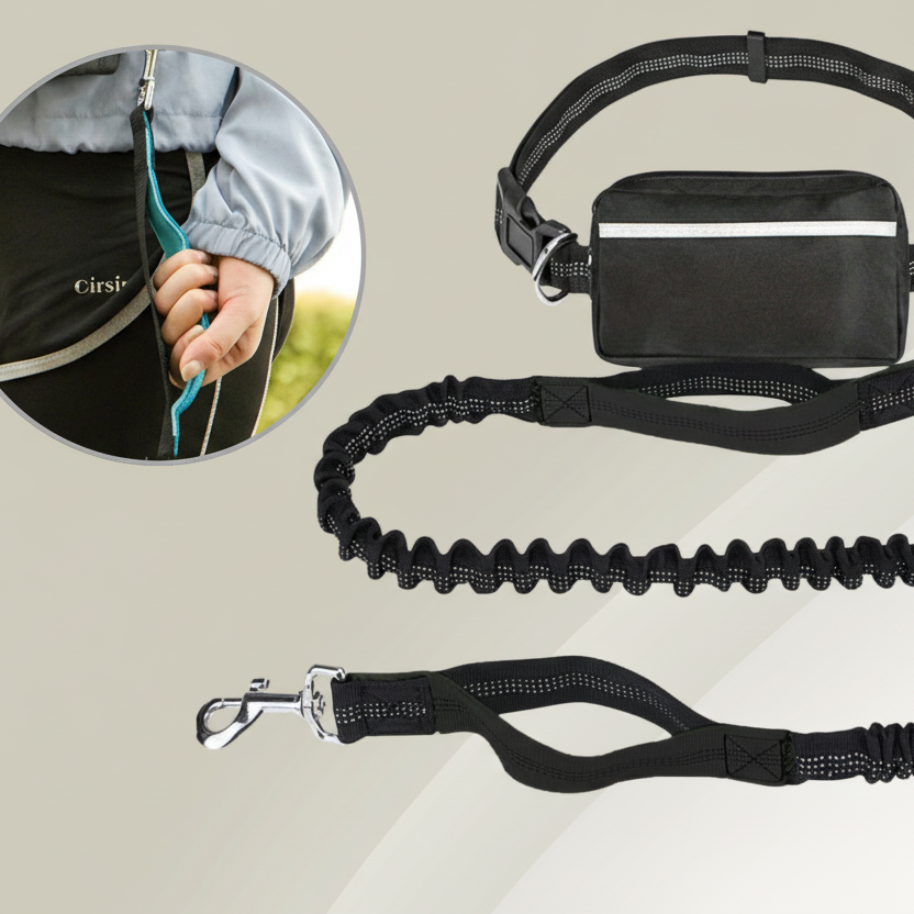 Wanderwalk ergonomiskt hundkoppel och sele för händerfria promenader