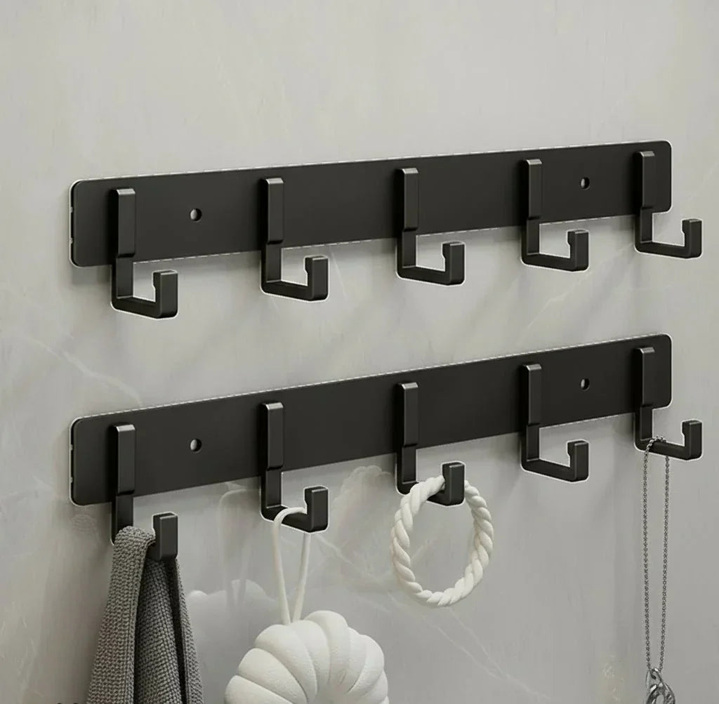 Sturdy Harborstone Wall Mount Coat Rack And Black Hooks