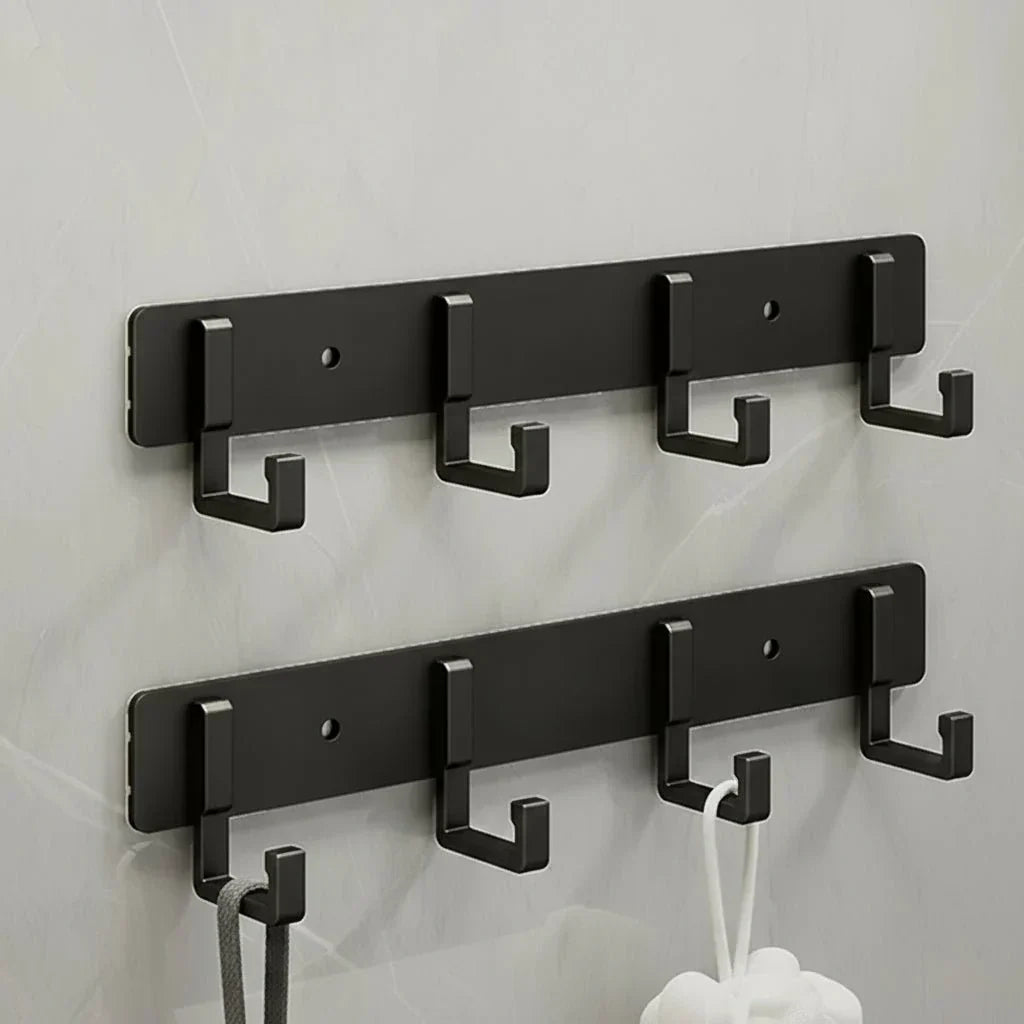 Sturdy Harborstone Wall Mount Coat Rack And Black Hooks