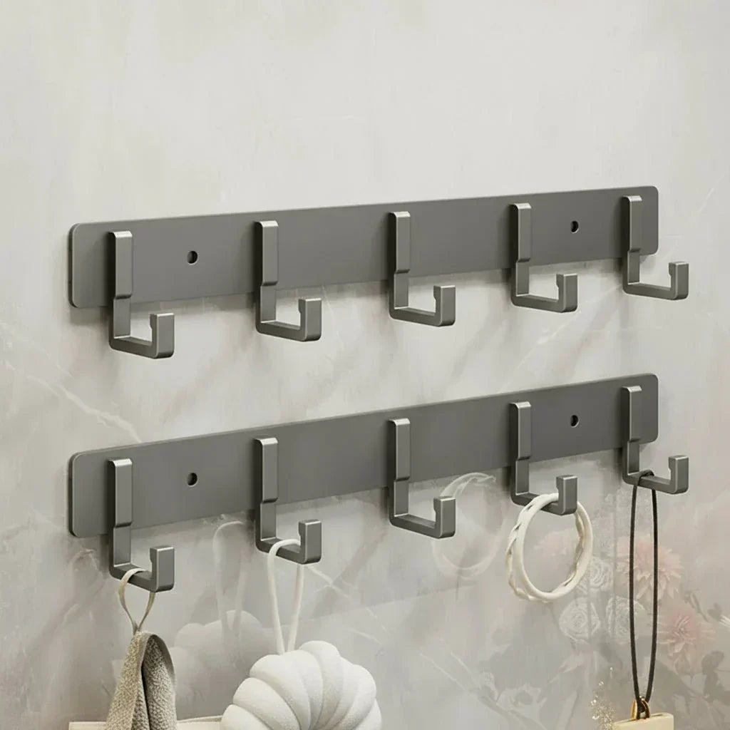Sturdy Harborstone Wall Mount Coat Rack And Black Hooks
