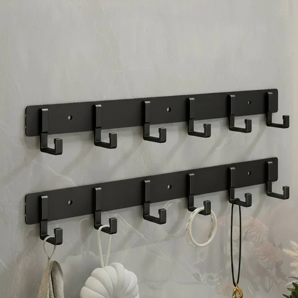 Sturdy Harborstone Wall Mount Coat Rack And Black Hooks