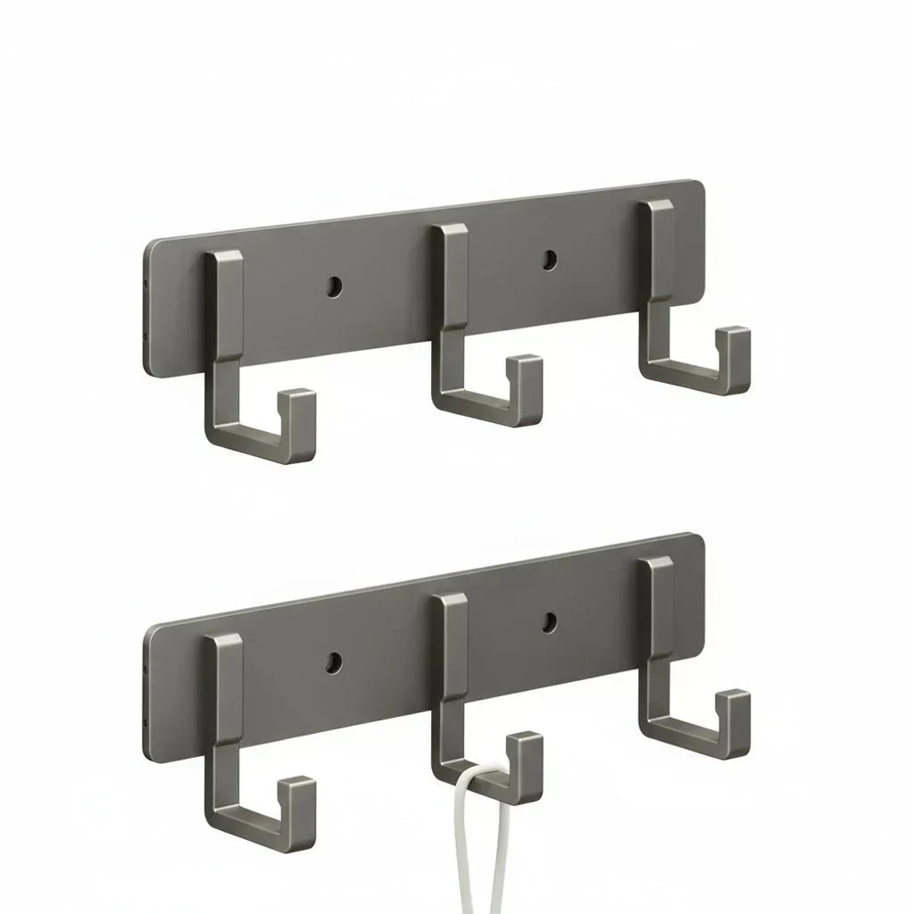 Sturdy Harborstone Wall Mount Coat Rack And Black Hooks