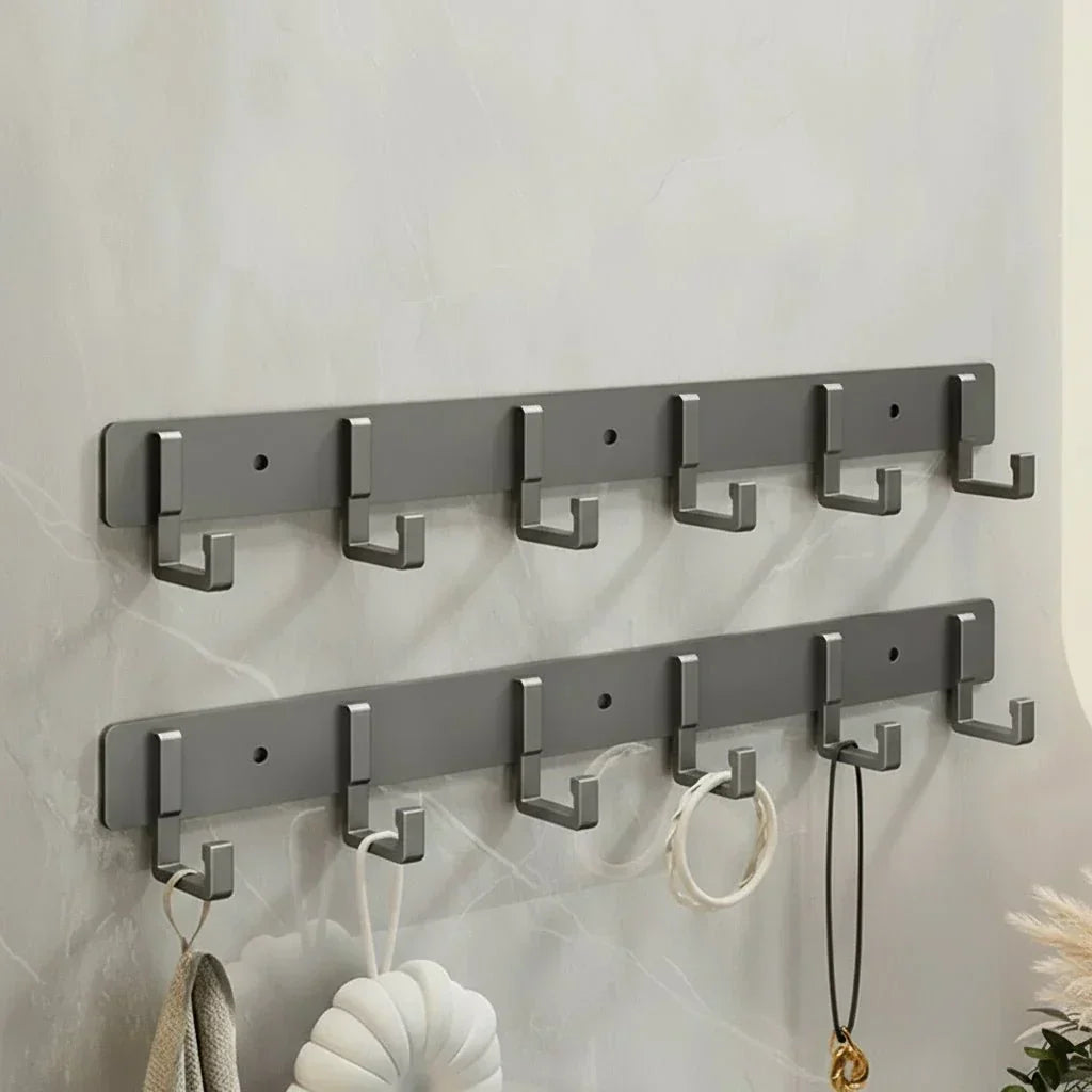 Sturdy Harborstone Wall Mount Coat Rack And Black Hooks