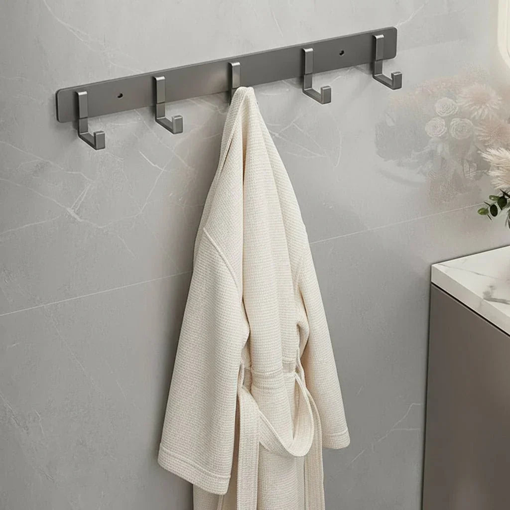 Sturdy Harborstone Wall Mount Coat Rack And Black Hooks