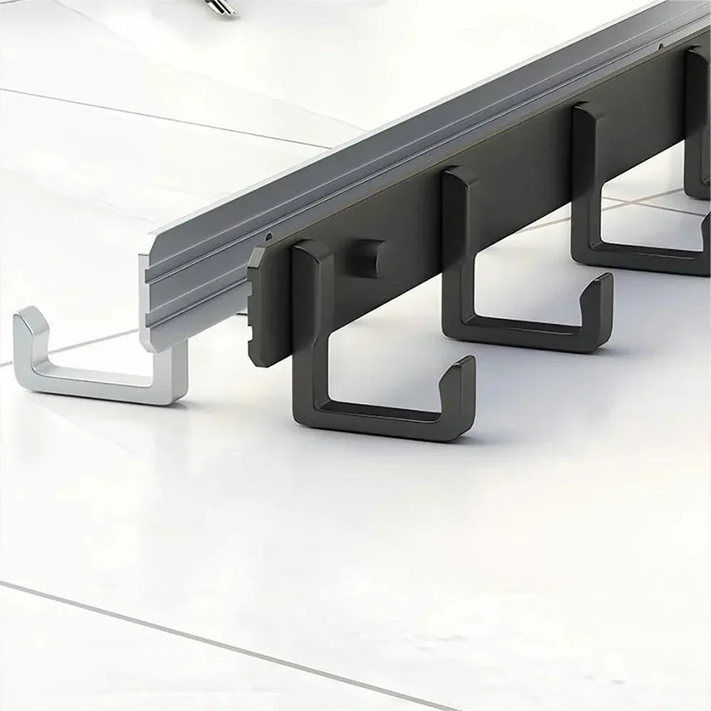 Sturdy Harborstone Wall Mount Coat Rack And Black Hooks