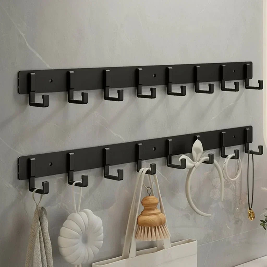 Sturdy Harborstone Wall Mount Coat Rack And Black Hooks