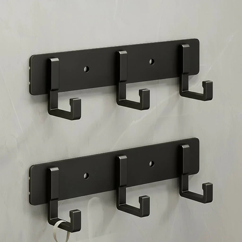 Sturdy Harborstone Wall Mount Coat Rack And Black Hooks