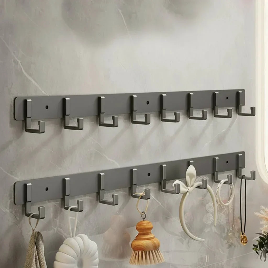 Sturdy Harborstone Wall Mount Coat Rack And Black Hooks