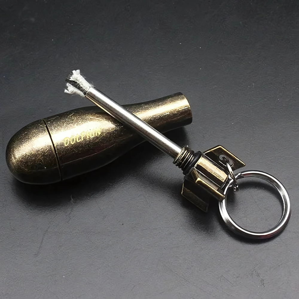 Feuerstein-Feuerstarter-Schlüsselanhänger, wasserdicht, für Survival- und EDC-Ausrüstung