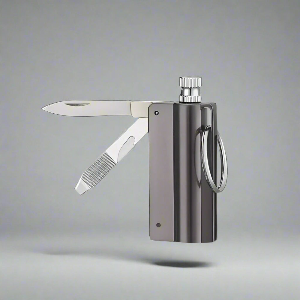 Feuerstein-Feuerstarter-Schlüsselanhänger, wasserdicht, für Survival- und EDC-Ausrüstung