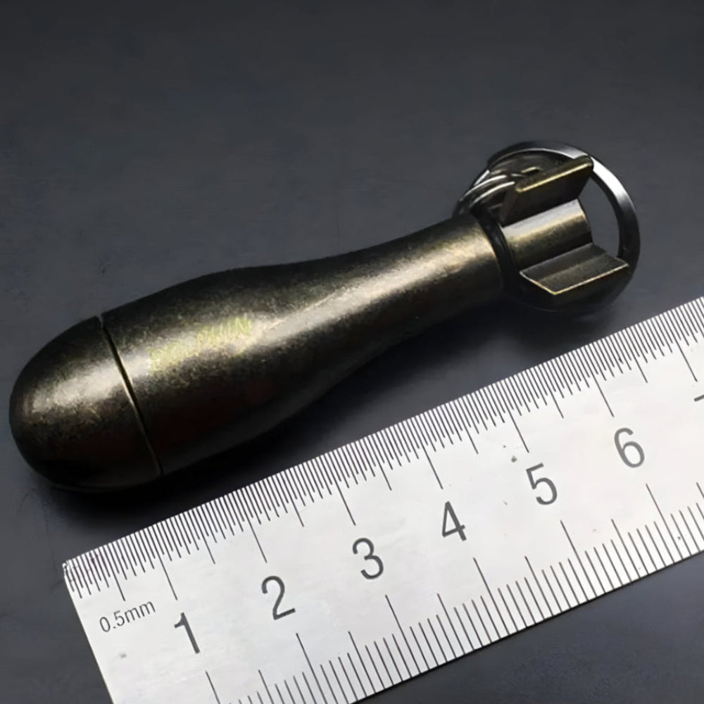 Feuerstein-Feuerstarter-Schlüsselanhänger, wasserdicht, für Survival- und EDC-Ausrüstung