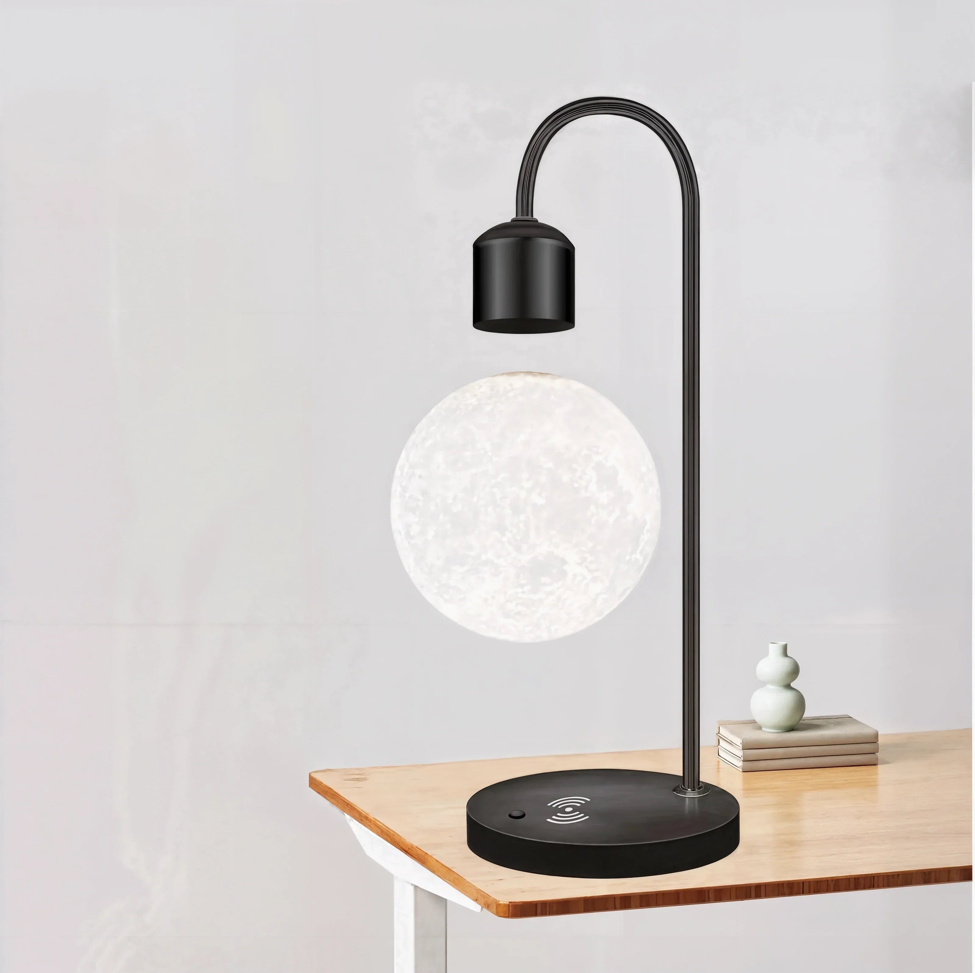 LuminoMoon Floating Moon LED Table Lamp for Bedroom and Study