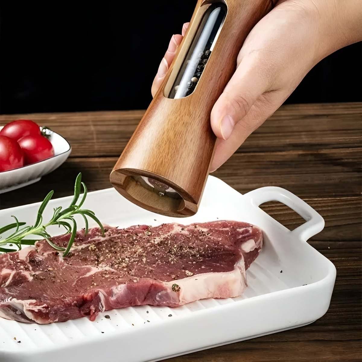 Millhaven Wooden Salt And Pepper Mills Adjustable Grinder