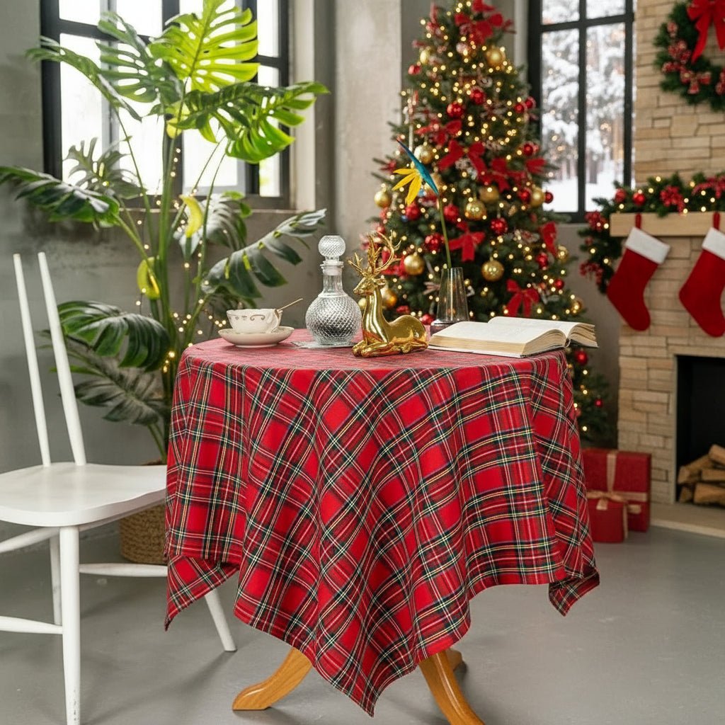 Hearthlume Festive Tablecloth Durable Polyester Easy Care For Christmas Dinner