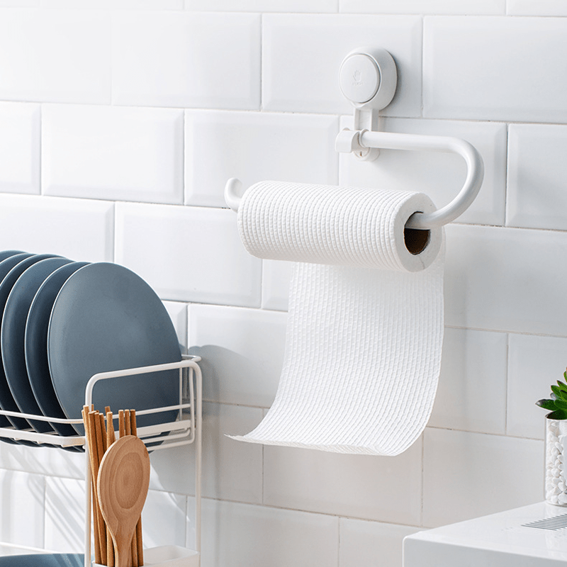 Portarrollos de papel higiénico AeroGrip de acero inoxidable sin taladro con succión para baños