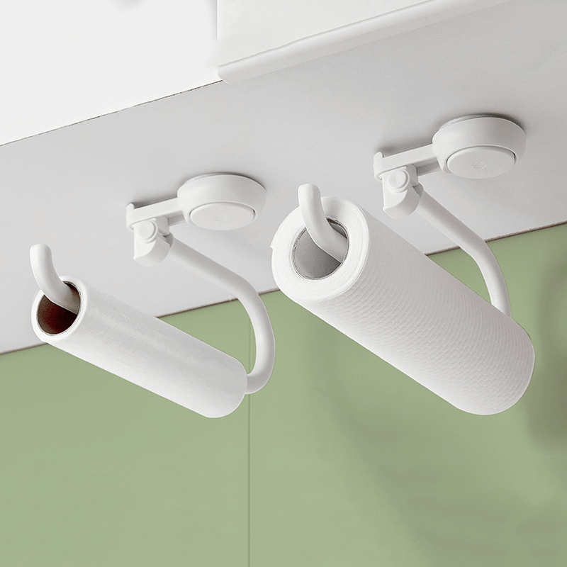 Portarrollos de papel higiénico AeroGrip de acero inoxidable sin taladro con succión para baños