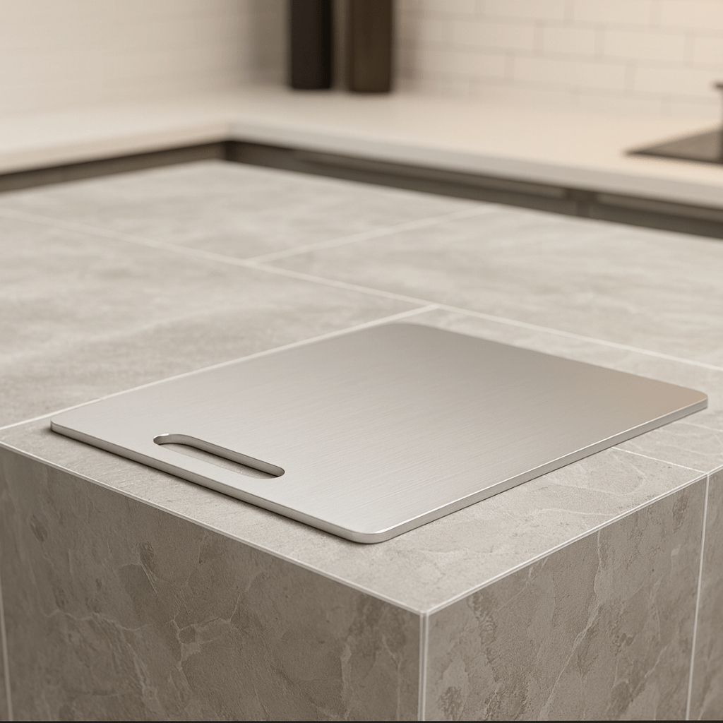 Planche à découper en titane NovaCore, hygiénique, double face, compatible couteaux, pour cuisiniers amateurs