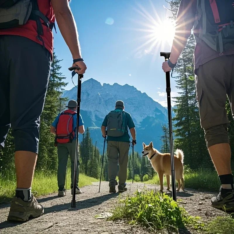AeroGrip teleskopisk sammenleggbar gåstav for lett stabilitet og reise