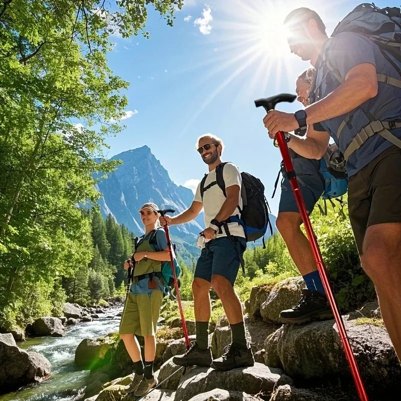 AeroGrip teleskopisk sammenleggbar gåstav for lett stabilitet og reise