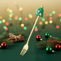 Conjunto de Colher e Garfo JollyFork para Natal com Motivos Festivos para Mesas de Férias