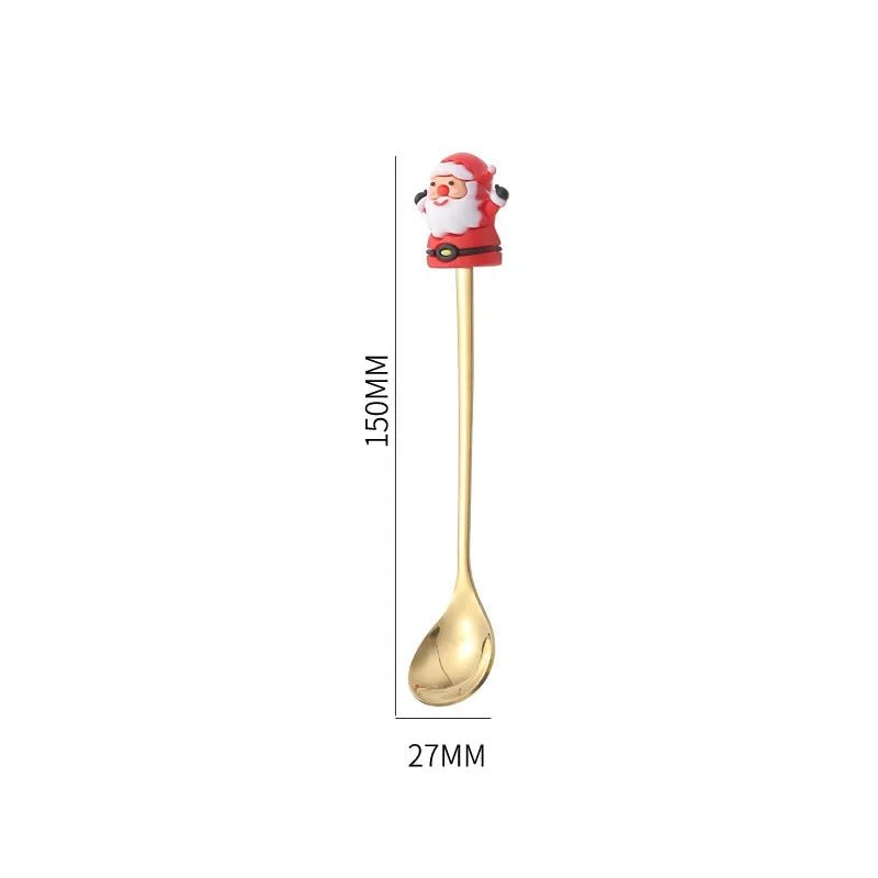 Conjunto de Colher e Garfo JollyFork para Natal com Motivos Festivos para Mesas de Férias