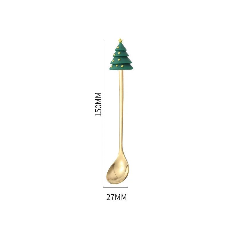 Conjunto de Colher e Garfo JollyFork para Natal com Motivos Festivos para Mesas de Férias