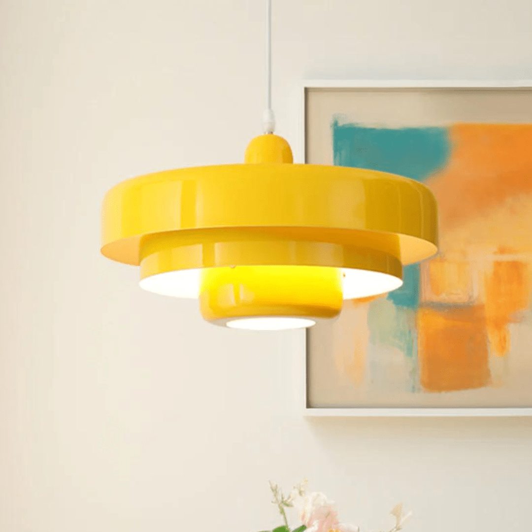 Tricolora Pendant Light With Three Tiers In Soft Macaron Hues