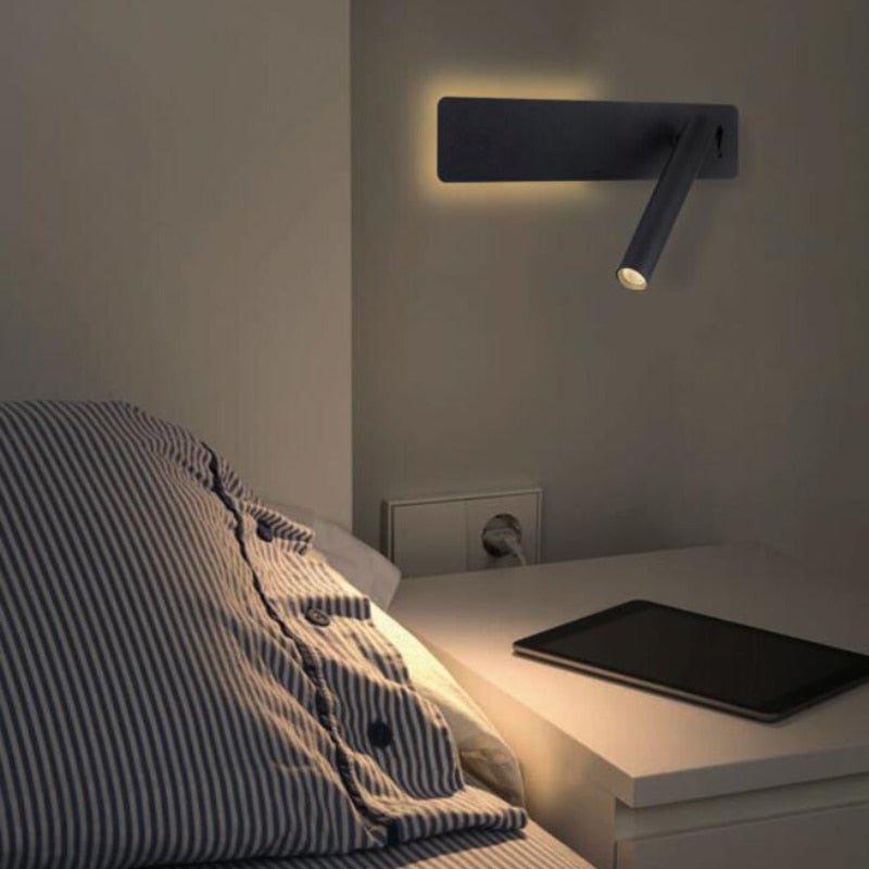Rota Lux Rotatable Led Bedside Lamp With Adjustable Brightness