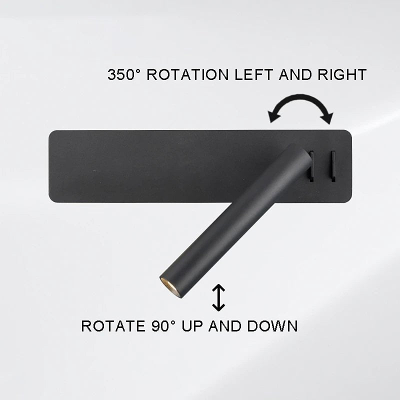 Lumiswivel Rotating Led Bed Lamp For Flexible Night Lighting