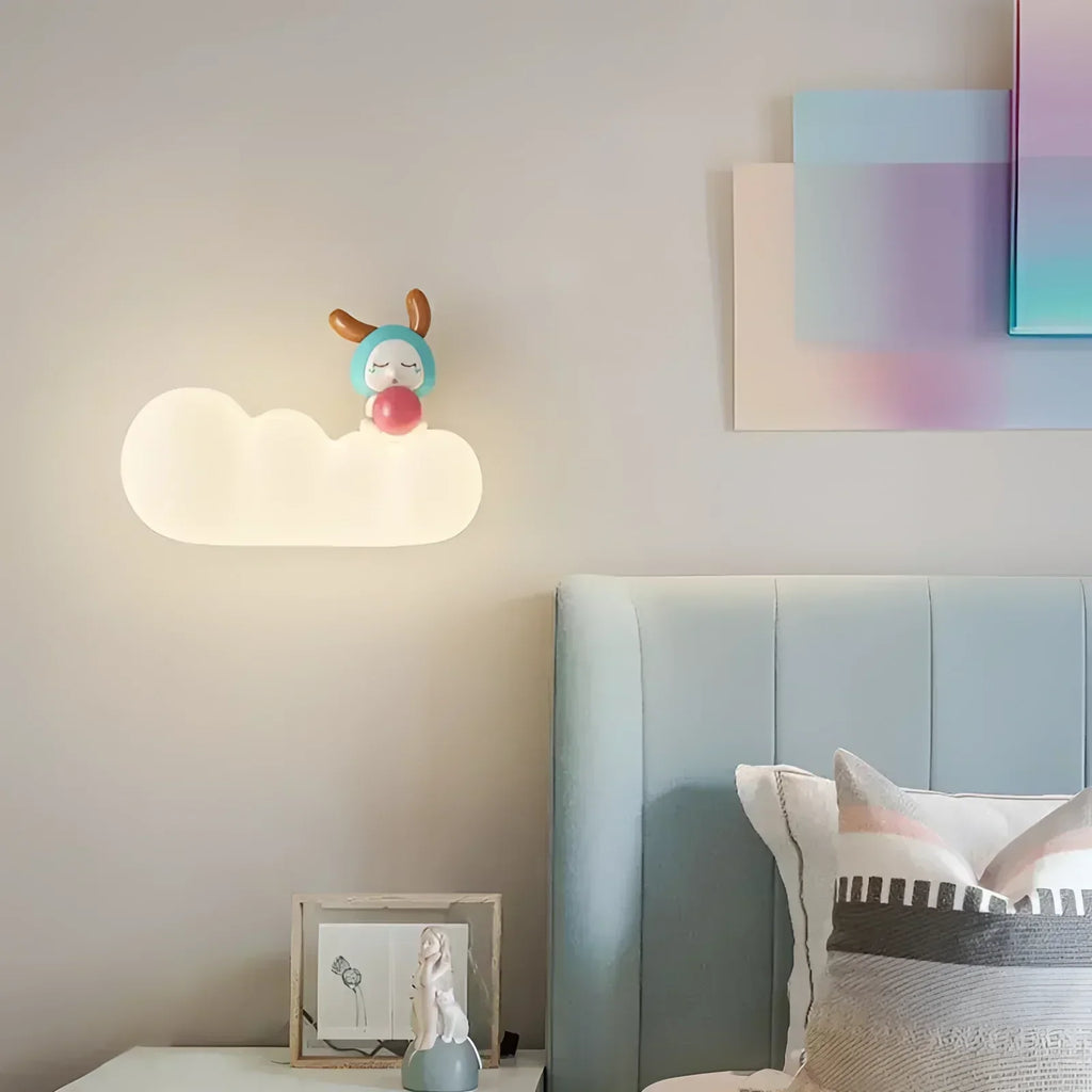 Cirrus Cloud Nursery Wall Light Dimmable LED Decor