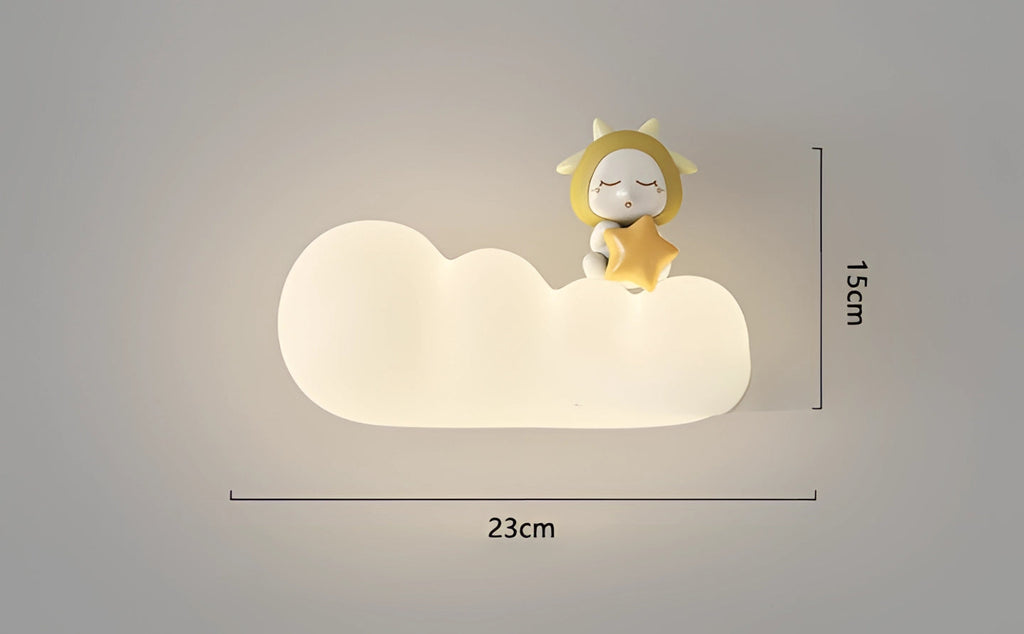 Cirrus Cloud Nursery Wall Light Dimmable LED Decor