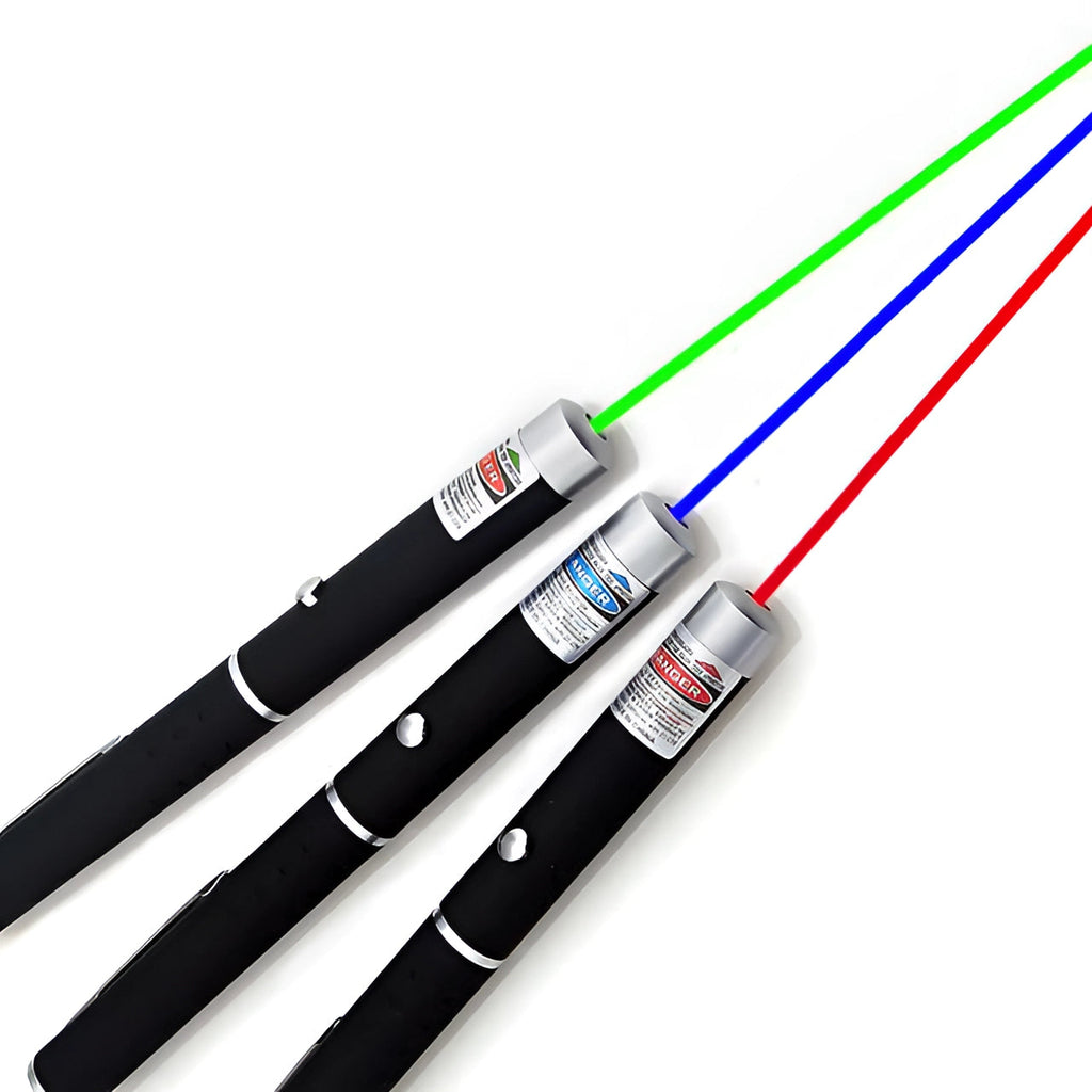 Výkonný vícebarevný laserový ukazovátko s nastavitelným ostřením pro prezentace