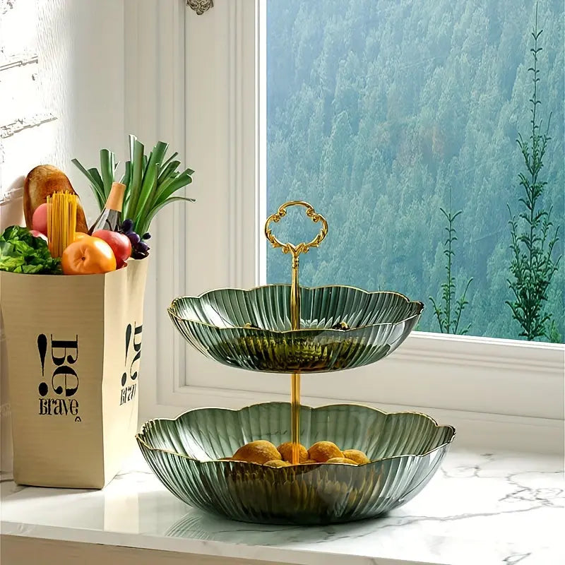 Étagère à fruits moderne Kitchentier à trois niveaux pour plan de travail
