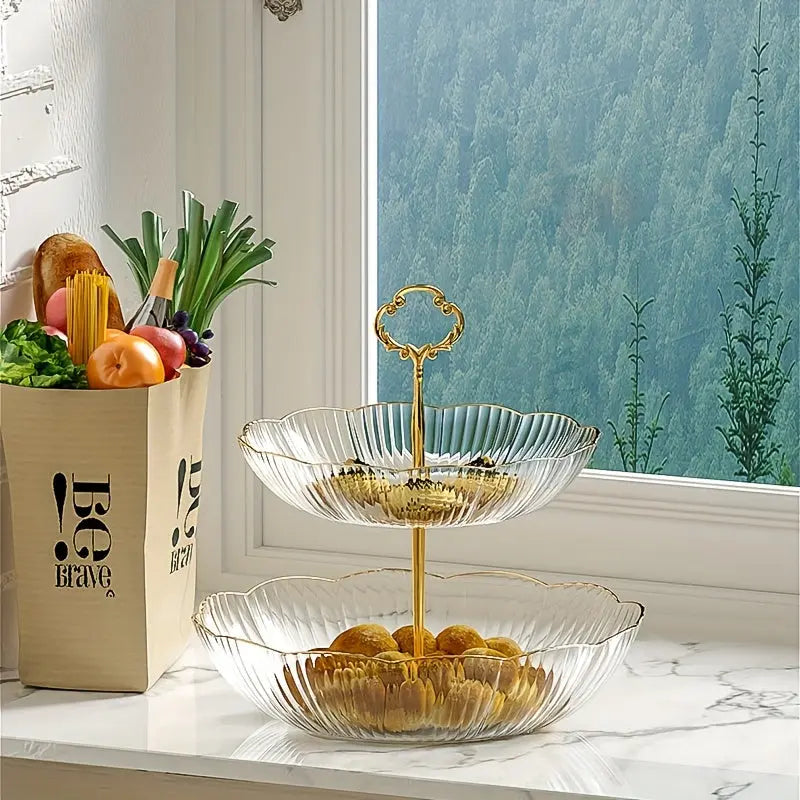 Étagère à fruits moderne Kitchentier à trois niveaux pour plan de travail