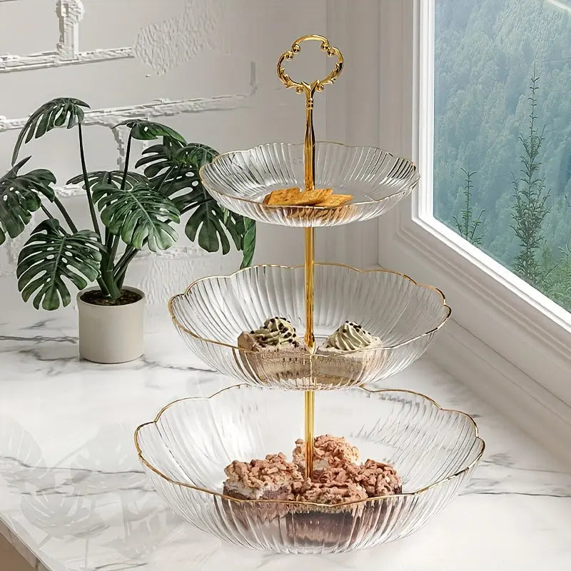 Étagère à fruits moderne Kitchentier à trois niveaux pour plan de travail