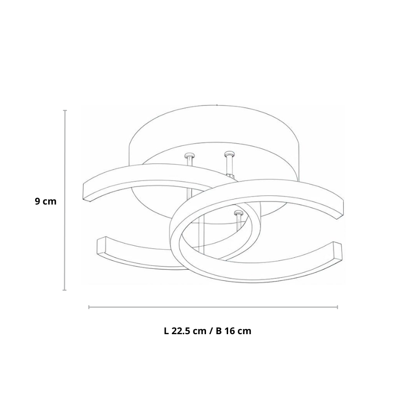 Astra Minimalist Black And White LED Ceiling Light