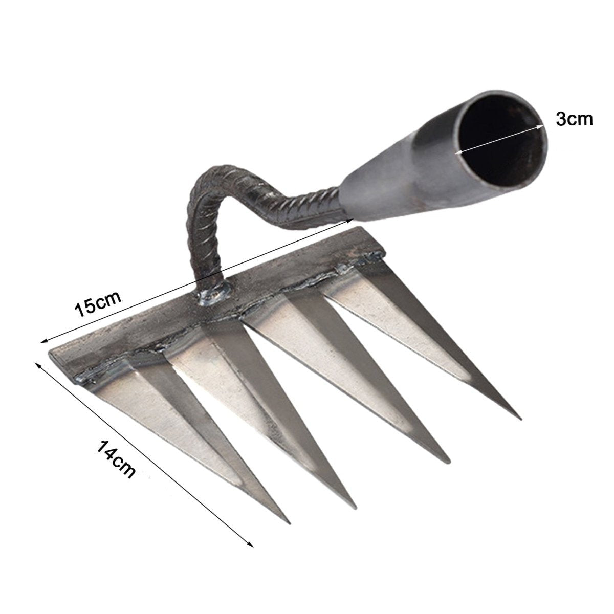 SoilSweep Durable Metal Garden Rake for Easy Weeding and Soil Prep