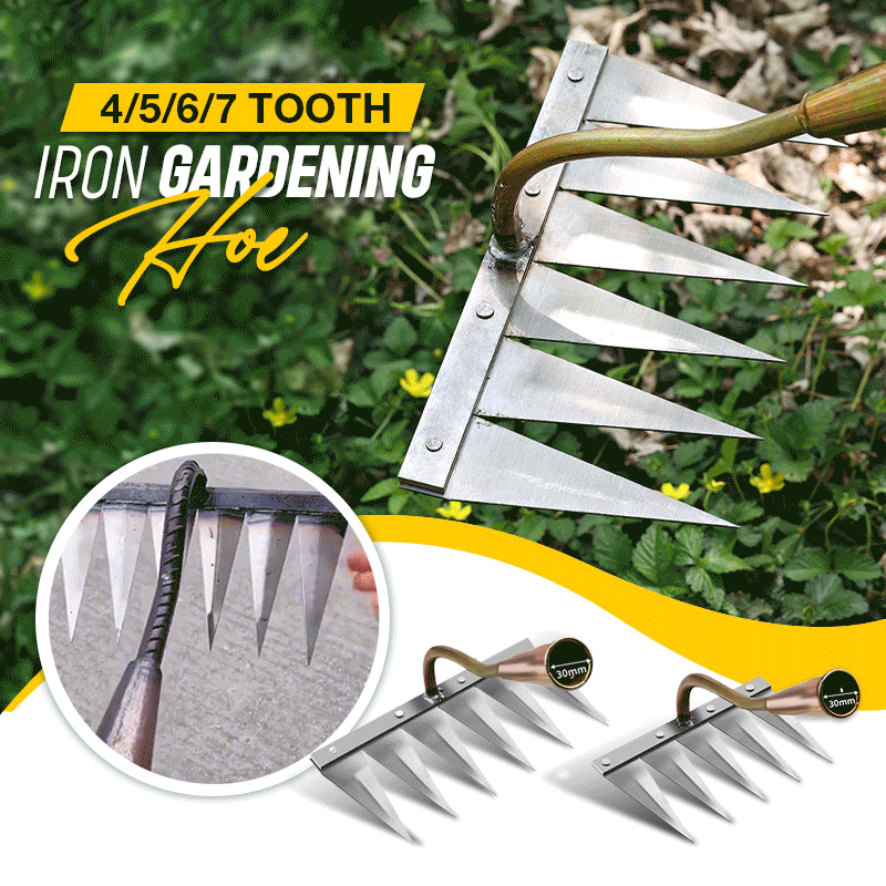 SoilSweep Durable Metal Garden Rake for Easy Weeding and Soil Prep