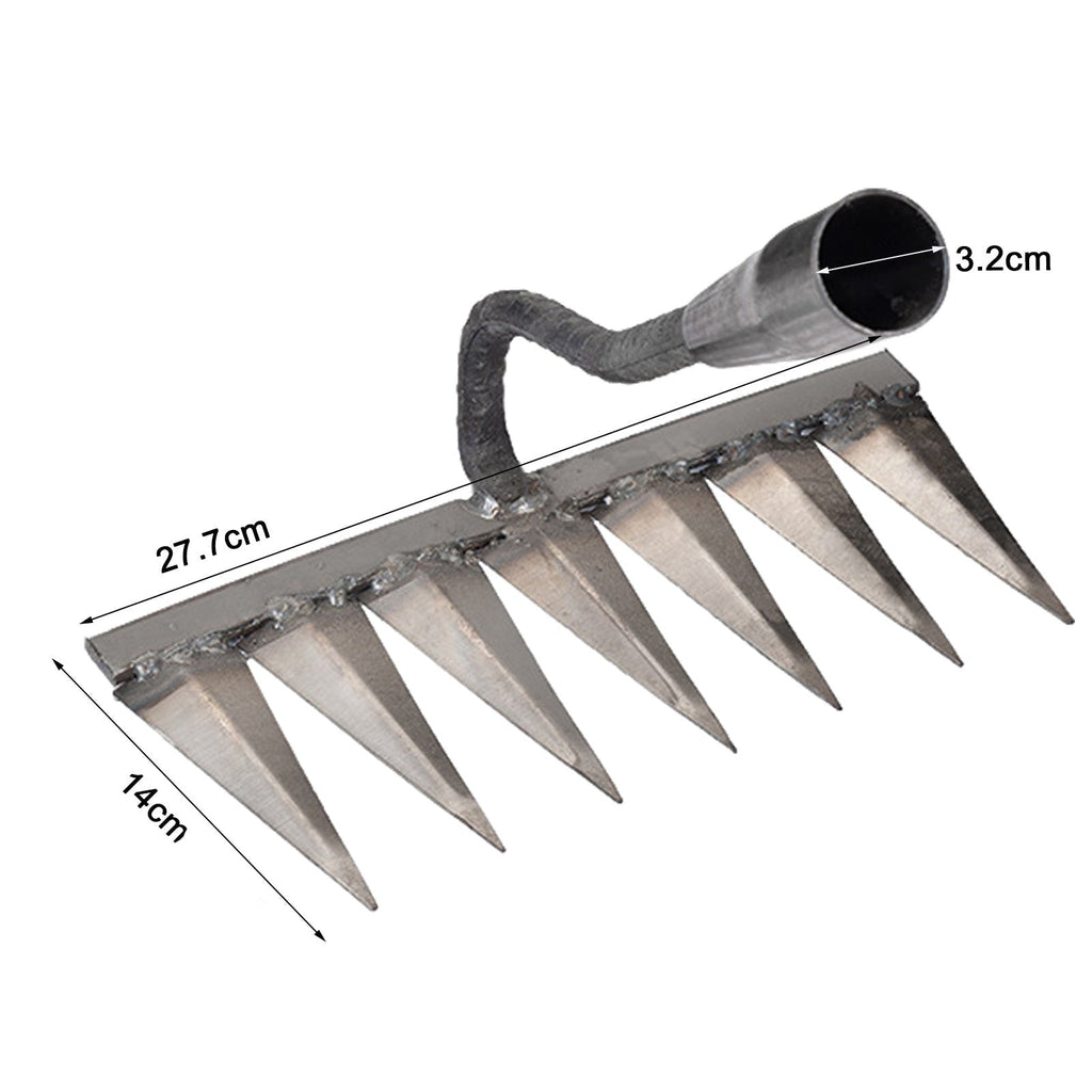 SoilSweep Durable Metal Garden Rake for Easy Weeding and Soil Prep