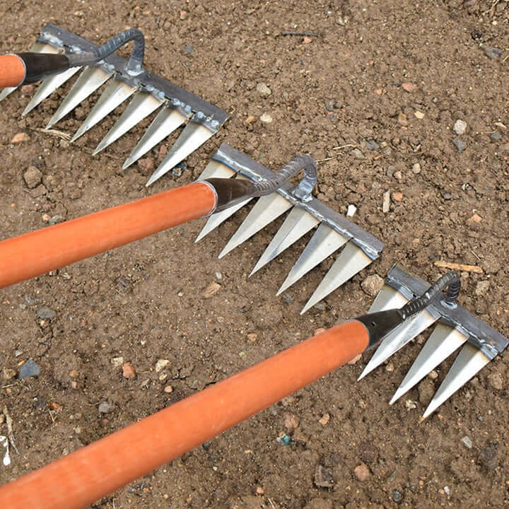 SoilSweep Durable Metal Garden Rake for Easy Weeding and Soil Prep