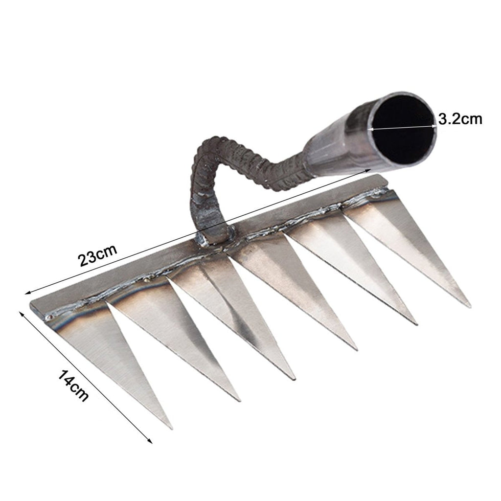 SoilSweep Durable Metal Garden Rake for Easy Weeding and Soil Prep