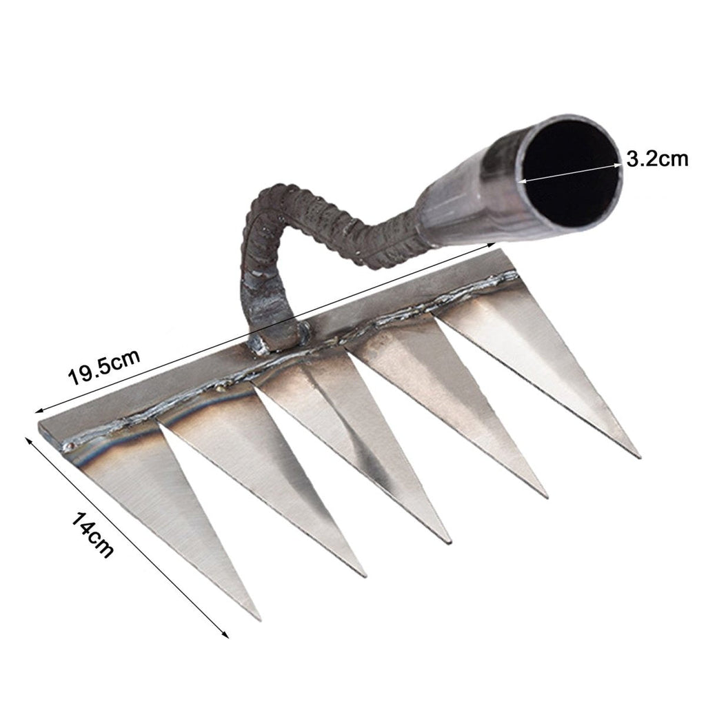 SoilSweep Durable Metal Garden Rake for Easy Weeding and Soil Prep