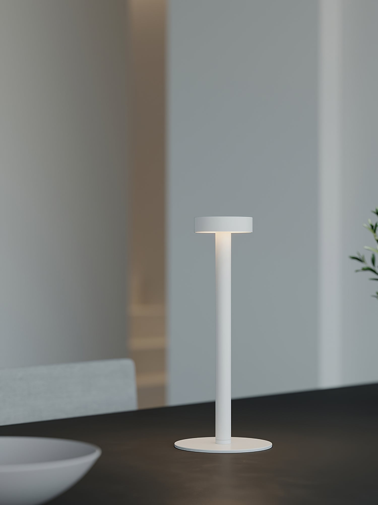 Lámpara de Mesa LED Recargable LumaGlow con Base Magnética y Regulador Táctil