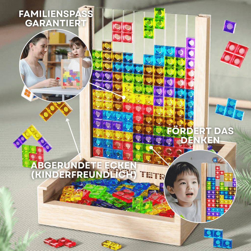 VerdantBlock Tetris Puzzle Board For Family Fun With Eco Design