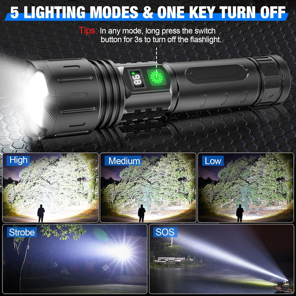 Lumina Ficklampa Extrem Ljusstyrka Taktisk Ficklampa för Utomhusbruk
