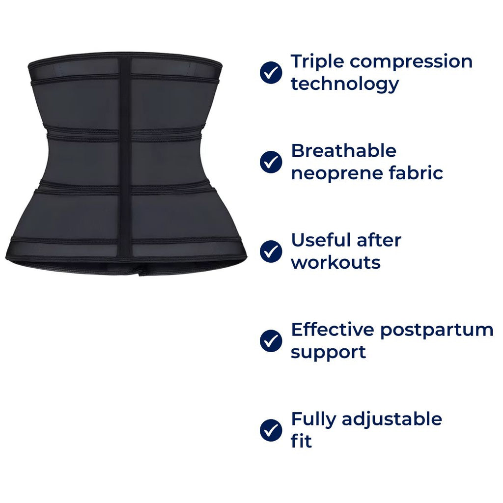 Cintura a tripla compressione ThermoCore per la vita con neoprene traspirante per il post parto