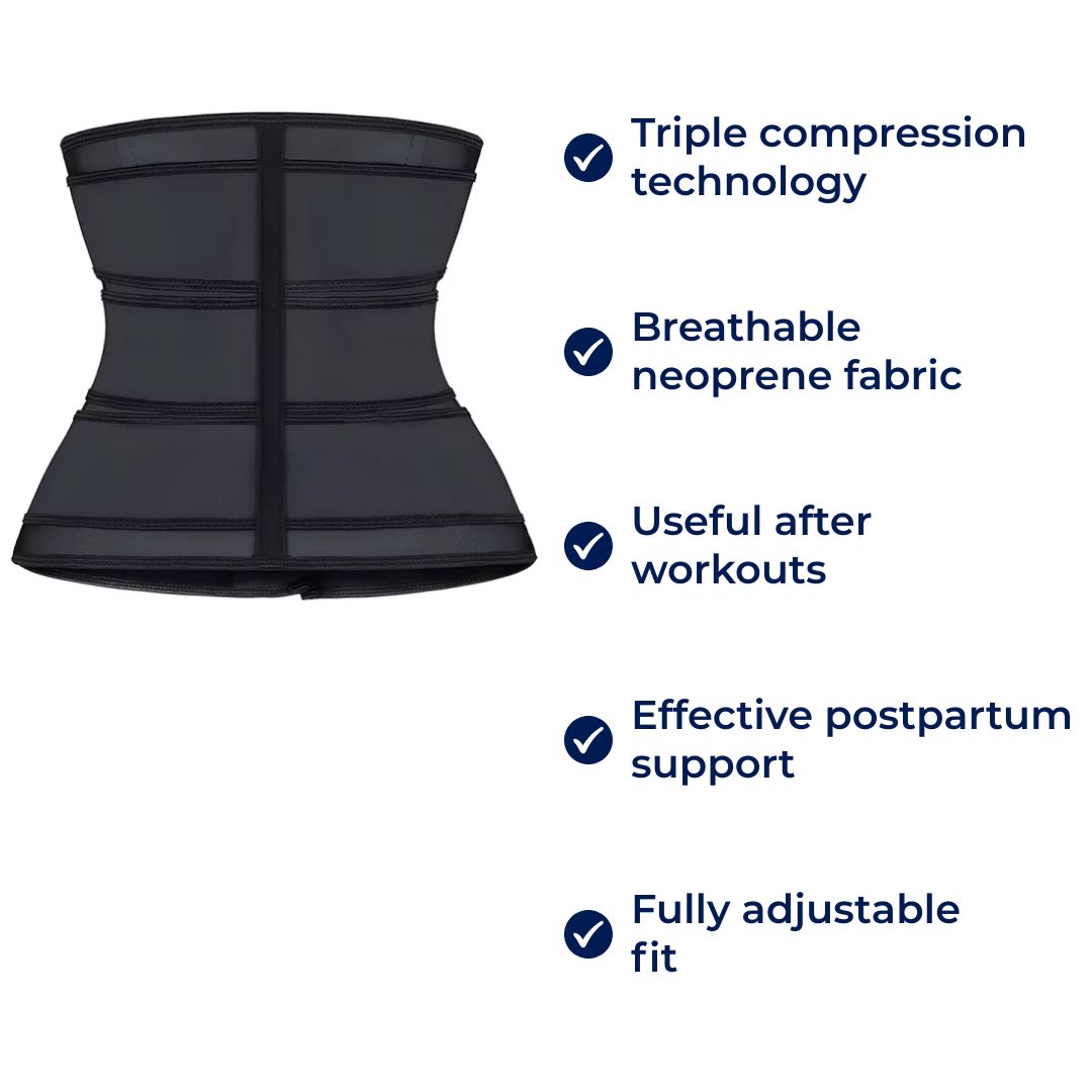 Cintura a tripla compressione ThermoCore per la vita con neoprene traspirante per il post parto